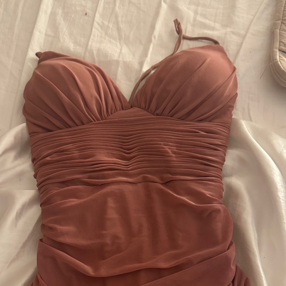 Elegant Ruched Pink dress